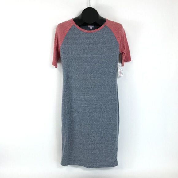 NEW LuLaRoe Julia Raglan Shirt Dress Women's Small Stretch Knit Midi Crew Neck - Picture 1 of 11